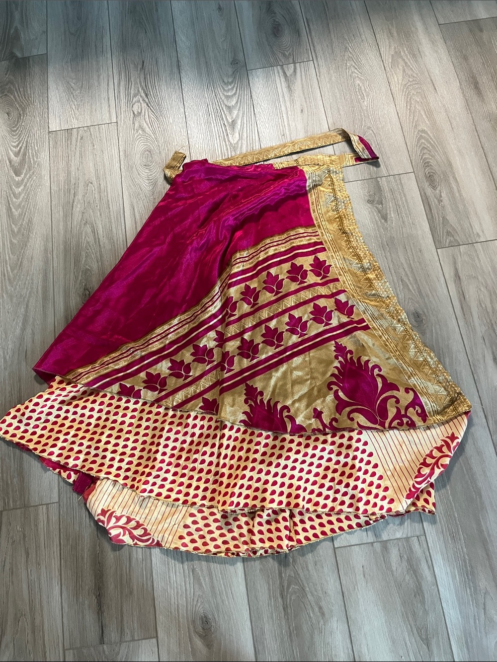 Indian silk wrap skirt.